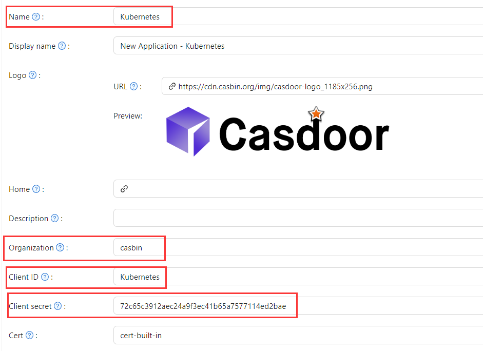 إنشاء تطبيق في Casdoor