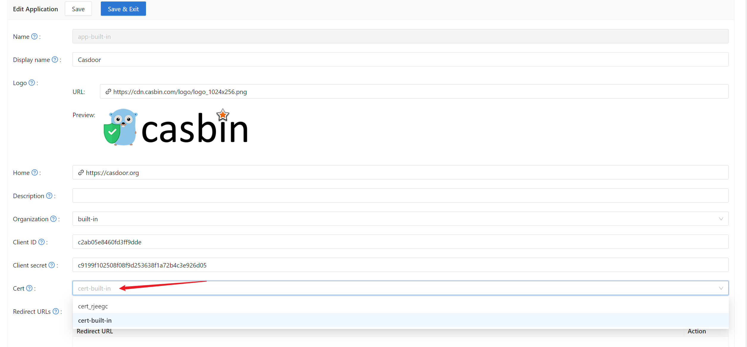 اختيار الشهادات Certs Select
