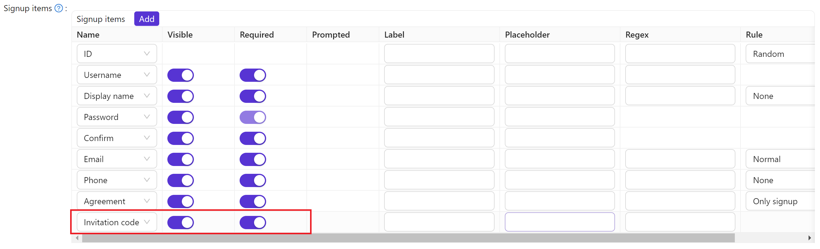 إضافة كود الدعوة لعنصر التسجيل