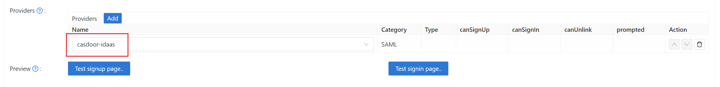 Anbieter für App hinzufügen
