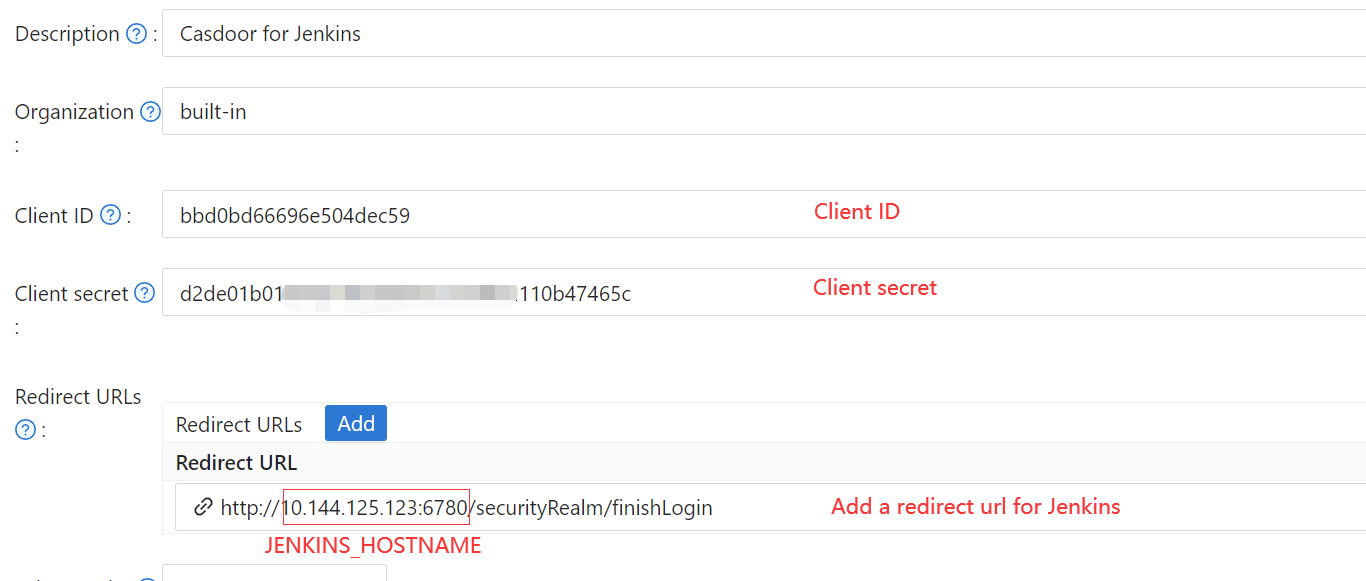 Configuración de la Aplicación Casdoor