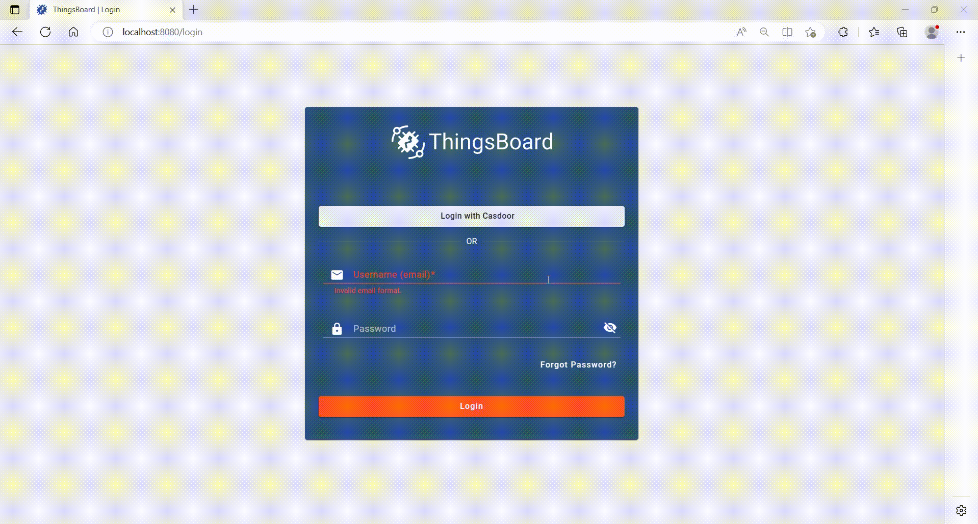 Ajustes de la Aplicación Casdoor