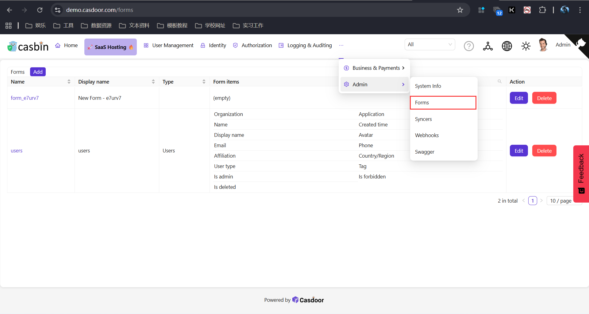 Forms Inventory Overview