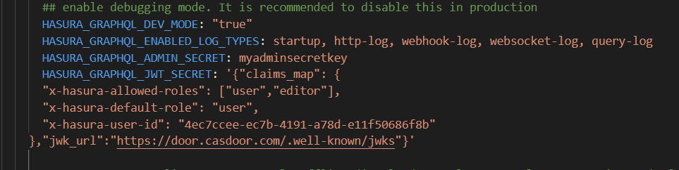 Clerk JWT URL을 Hasura에 추가