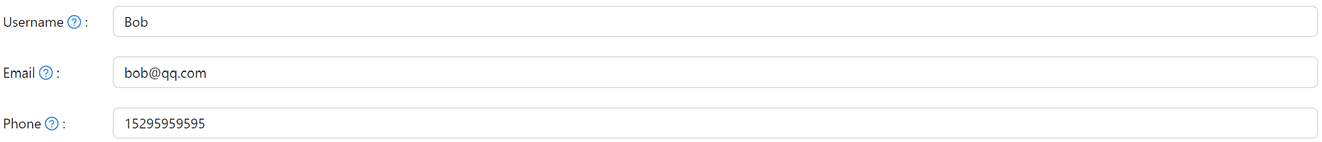 Configure as informações do usuário correspondentes ao código de convite