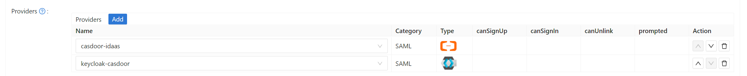 Adicionar provedor para aplicativo