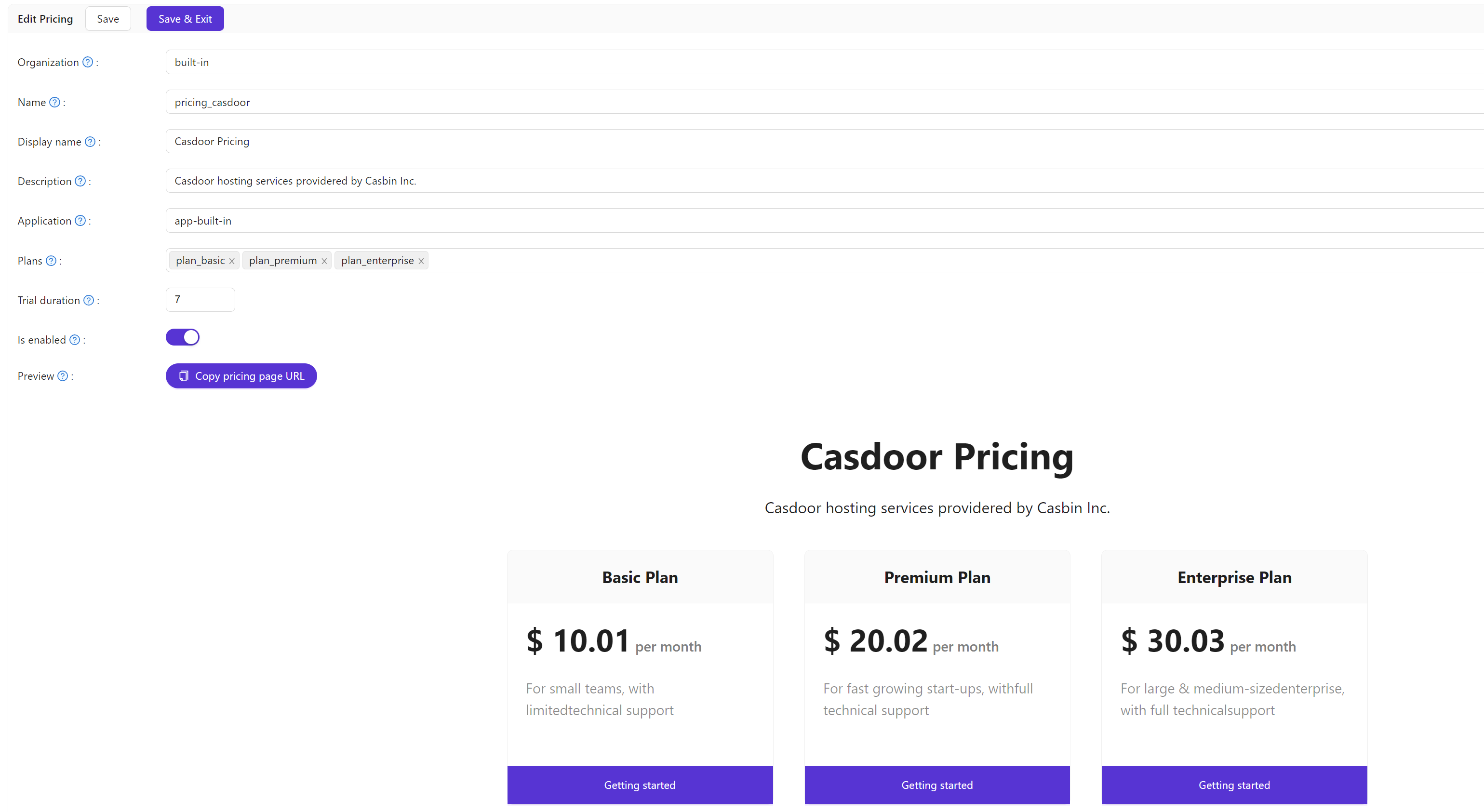 Редактирование Ценообразования