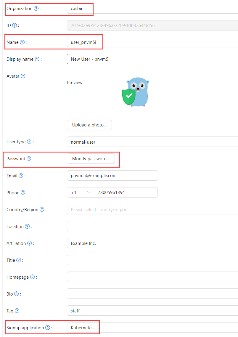เพิ่มผู้ใช้ใน Casdoor