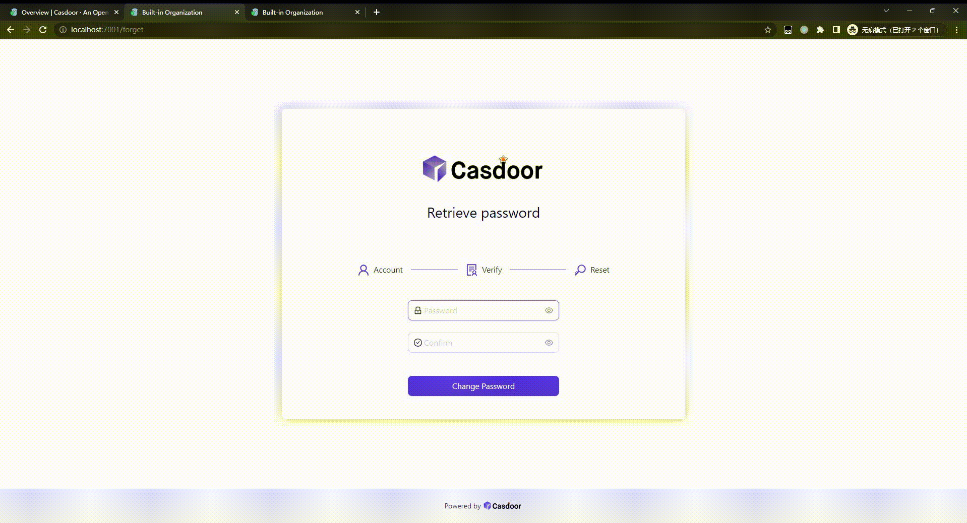 ตรวจสอบหน้าลืมรหัสผ่าน