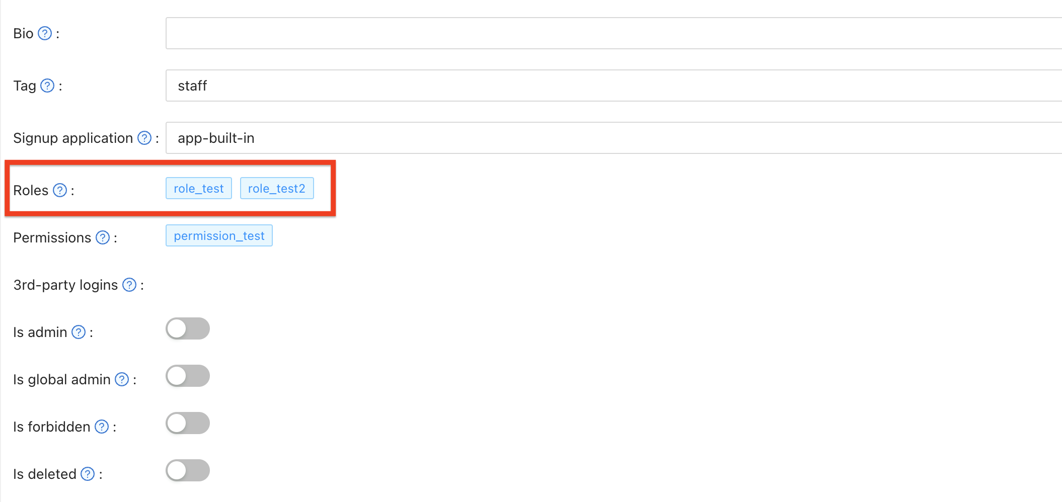 บทบาทผู้ใช้