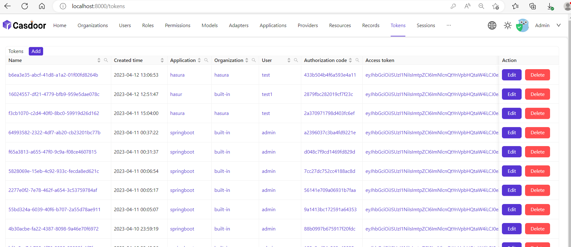 Сторінка токена