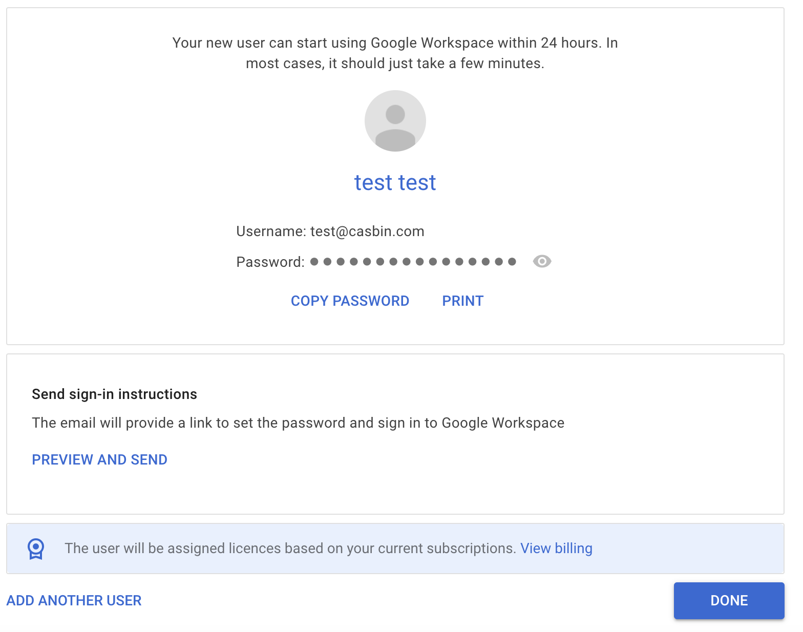 在Google Workspace中添加用户